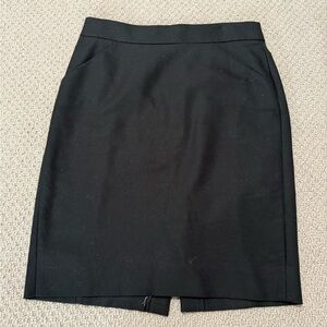 J. Crew Black Pencil Skirt Work Slit